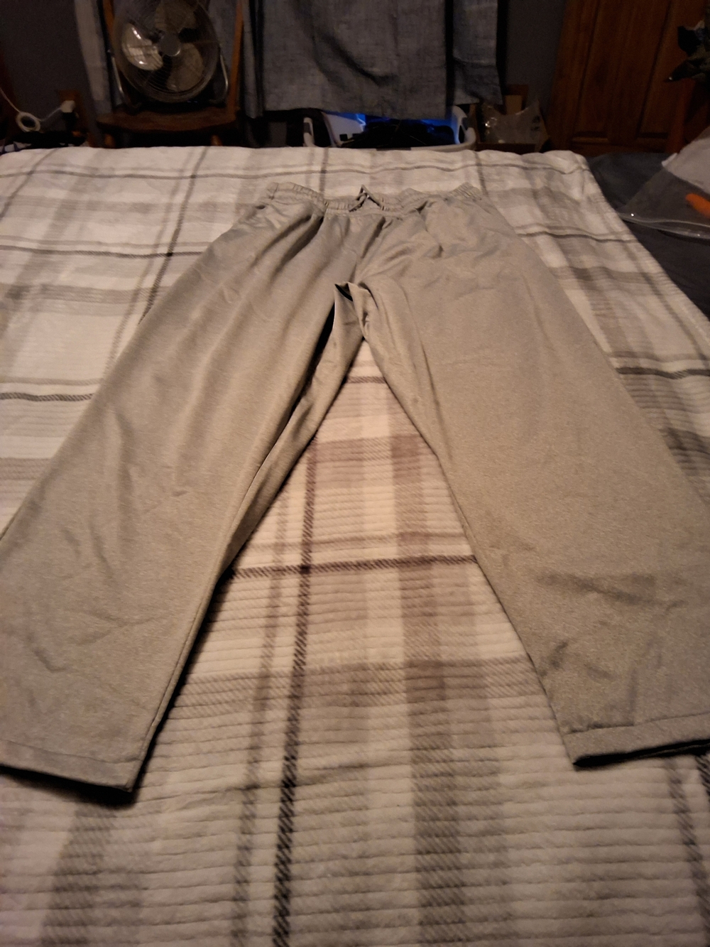 Men's Casual Drawstring Pants in Light Gray